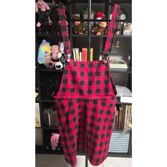 Hot Topic Plaid Overall Dress - Picture 1 of 2